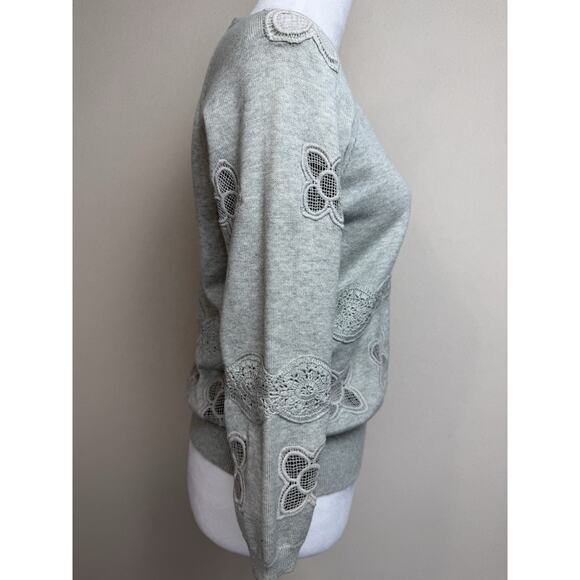Anthropology Women’s Button Up Cardigan Sweater Gray Cotton Blend NWT Sz M - Picture 3 of 14